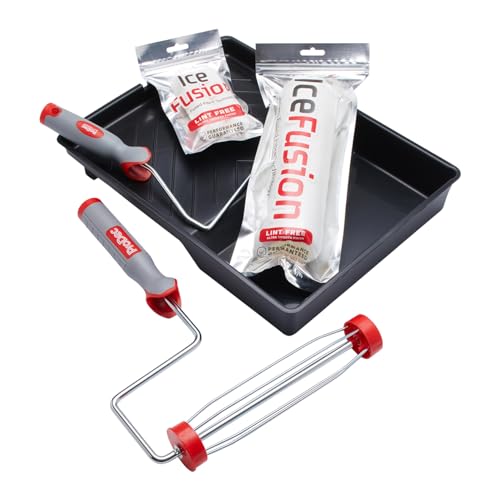 Prodec Advance Set Di 6 Pezzi Ice Fusion Da 9 E 4 Pollici Per Una Finitura Ultra-Liscia Pittura Con Vernici Emulsionate E Satinate Su Pareti Interne, 