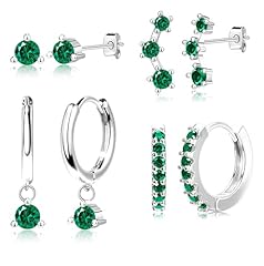 Silver- Green Cz Drop