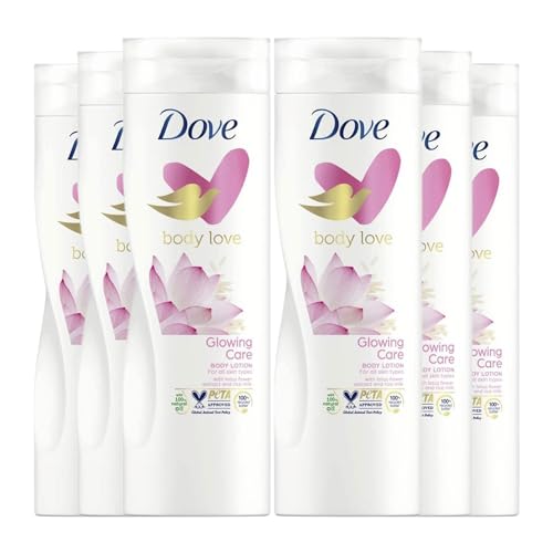 DOVE BODY LOTION 400ML GLOWING RITUAL+LOTUS FLOWER FOR ALL SKIN TYPES X 6