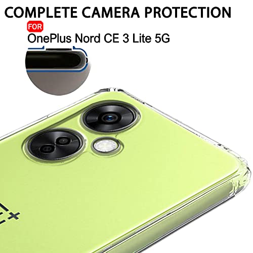Image of TheGiftKart Back Cover Soft Case for OnePlus Nord CE 3 Lite 5G (Best Camera Protection | Inbuilt Dust Plugs & Anti-Slip Grip | Ultra Clear Slim Back Cover for OnePlus Nord CE 3 Lite | Transparent)