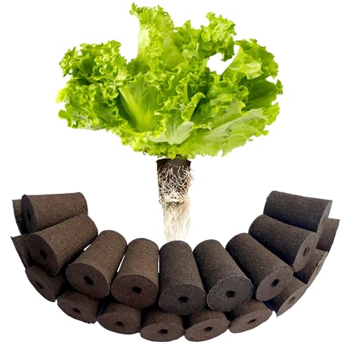 MEYCEMT Large Hydroponic Sponges 20 Pack, 2.17" Tall for Deep Grow Baskets, Universal Fit Replacement Pods for Multi-Tier Towers & 2" Net Cup Systems – Seed Starting & Plant Cloning