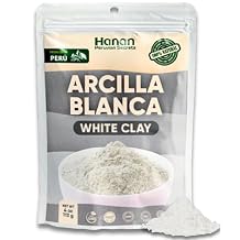 Hanan White Kaolin Clay Powder 113g Arcilla Blanca of 100% Natural for White Clay Mask Skin Detox Rejuvenation Soap Deodorant Bath Kaolin Clay for Gardening