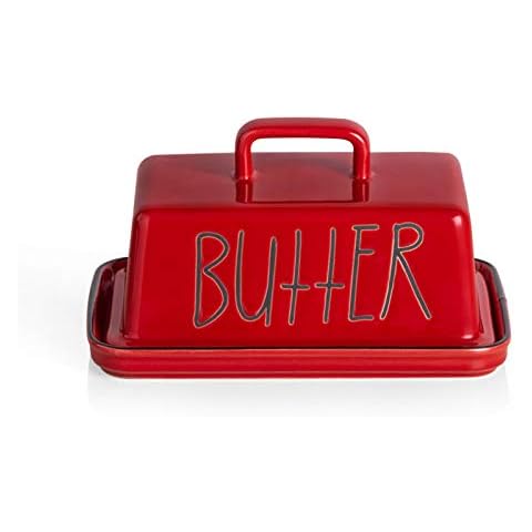 Sweejar Home Ceramic Butter Dish with Handle Cover