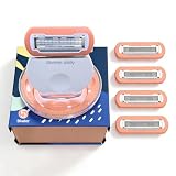 Women's 5-Blade Travel Razor with Case – Includes Handle + 5 Refills – Compact, Extra Smooth Shaving for On-The-Go – Travel Size Toiletries Essential