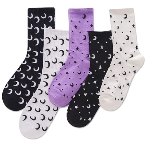 Image of IIG Womens Novelty Cotton Crew Socks Cute Animals Socks Fun Flower Socks (fit women's shoe size 5-9)