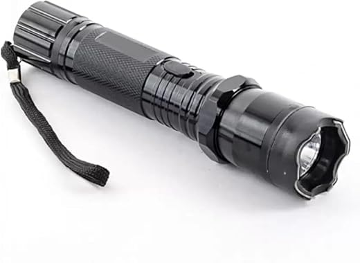 ECOSKY Metal Alloy 1101 LED 2 in 1 Rechargeable Flashlight Torch for Outdoor Indoor Emergency| Portable Handheld Tactical ...