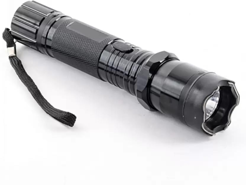 ECOSKY Metal Alloy Body 1101 LED Portable Rechargeable Flashlight Torch for Emergency use, 2 in 1 Hand held Tactical Torch Light Outdoor,Indoor-Super Bright Long Distance Beam Range