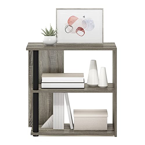 Image of Furinno Romain Side Table, 2-Tier End Table with Open Shelf, Night Stand, Bedside Table, for Living Room, Bedroom, French Oak