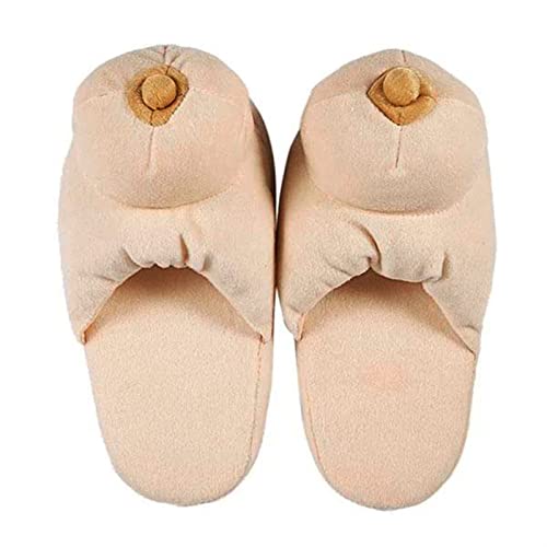 Karwuiio Unisex Adult Funny Slippers Novelty Gag Gift Sexy Indoor Flat Shoes Anti Slip Winter Furry Slippers for Women Men3