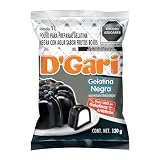 D'Gari Gelatina en polvo Negra Frutos Rojos, 120 gramos