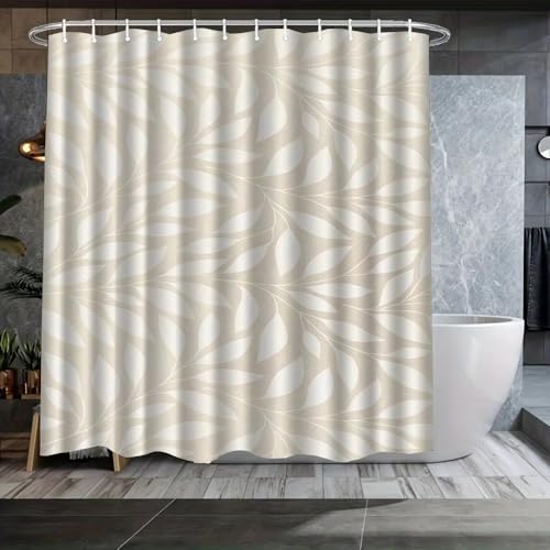 Rideau de douche imperméable feuilles pour éviter l'eau sur le sol - 2