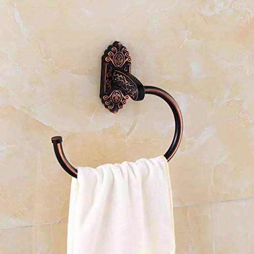Anneau de serviette en cuivre étiré à la main rétro pour salle de bain élégante GZZ