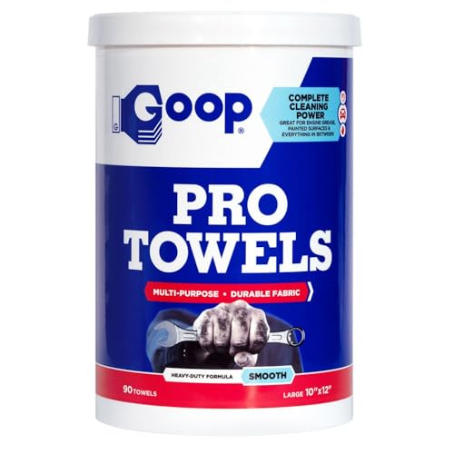 GOOP Multi-Purpose Waterless Hand Cleaner Towels - 90, 10