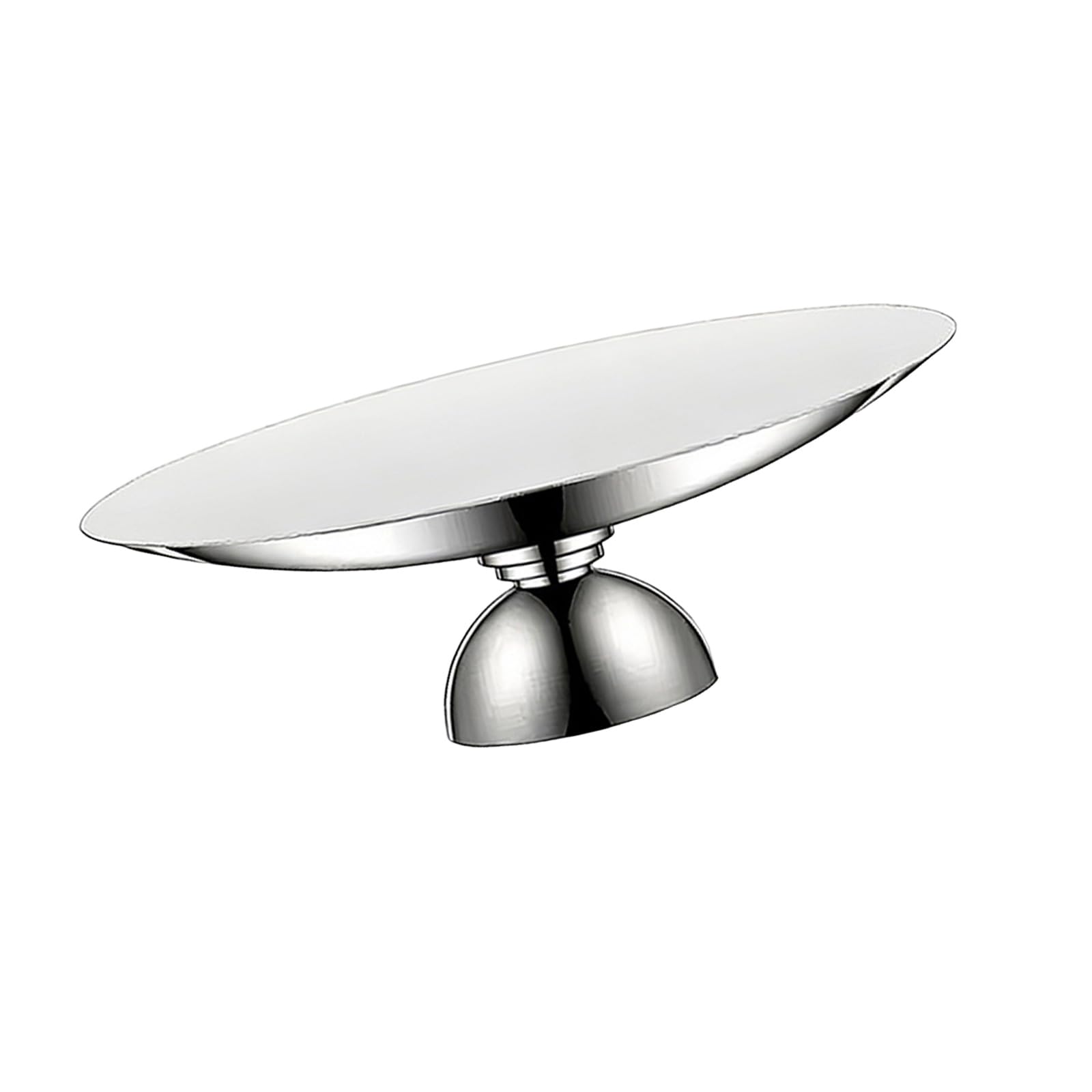 JAMNGHB Stainless Steel Fruit Tray Stand with Pedestal Base, Round Dessert Serving Plate for Tabletop and Fruit Display Dessert Plate Platter Pastry Holder Candy Tea Tray Appetizer Display Serving