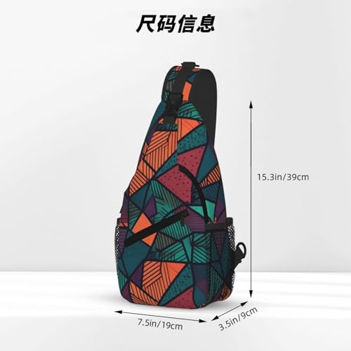 Geometrical Pattern Printed Cross Chest Bag Diagonally Chest Messenger Bag4