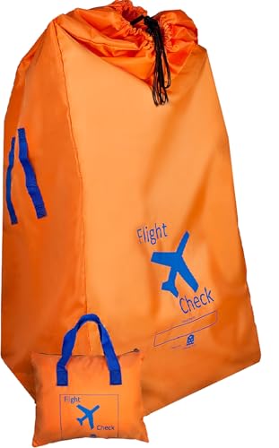 Image of Alnoor USA Gate Check Bag for Single & Double Stroller Travel Bag for Air Plane | Extra Large & Ultra Durable - Includes Padded Shoulder Straps for Comfort & Durability With Pouch – Bonus E-Book