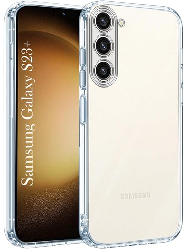 Image of Jkobi Back Cover Case for Samsung Galaxy S23 Plus 5G (Silicone Clear Shockproof Case with Camera Protection | Flexible and Soft | Transparent)