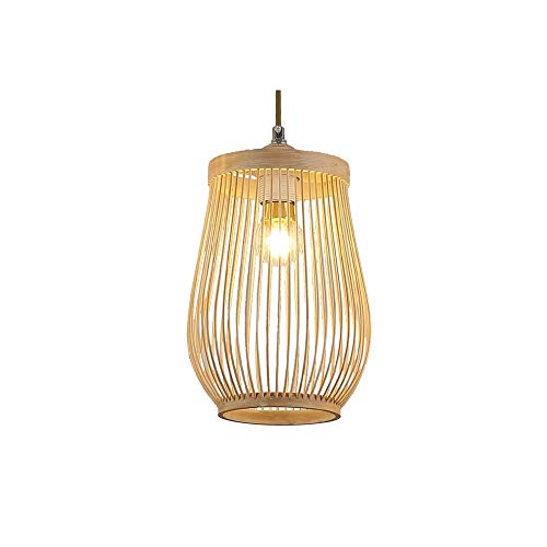 Lustre en bambou art chinois plafonnier suspendu à tête unique