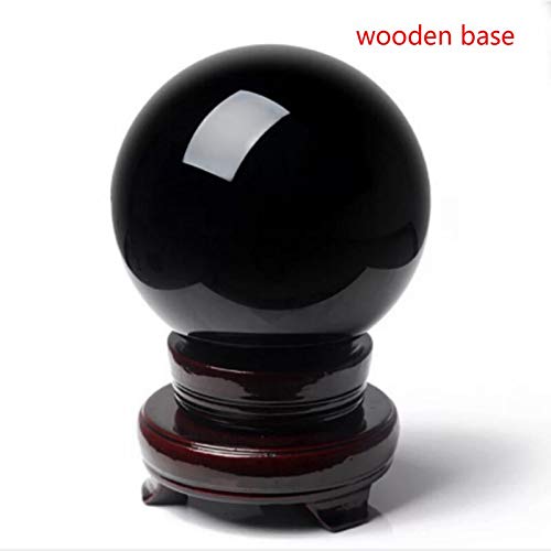 Chandelier Crytal 30mm-100mm Crystal Ball Asian Rare Black Obsidian Sphere Crystal Ball Healing Stone Decor - (Color: 30mm/ Size: no base)
