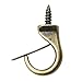 Safety Cup Windproof Hook Suspended Ceiling Hooks Screw Hooks (Bronze 12 Pack)