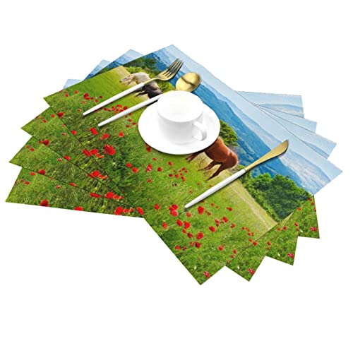 Napperon chevaux résistant à la chaleur solution lavable pour table propre - 3
