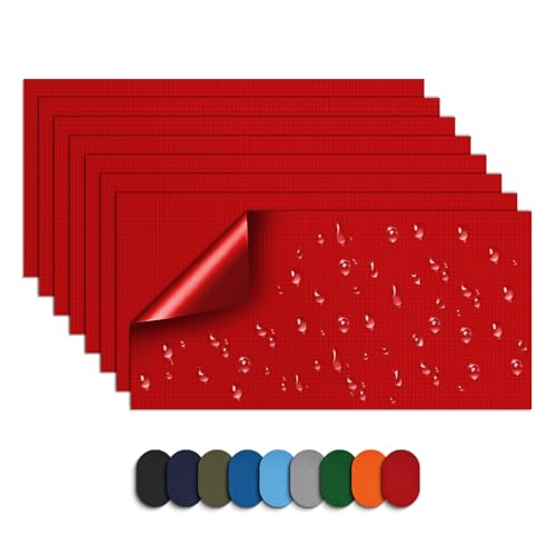 Skystuff 8Pcs Self-Adhesive Nylon Repair Patches for Tent, Waterproof