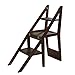 Step Ladder, Chaise Pliante Maison Minimaliste Moderne Chaise Nordique En Bois Massif Étagère Créative Échelle D'escalade Polyvalente (Color : Walnut color)