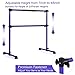 GYMAX Ballet Barre, Portable Pilates Barre Freestanding with Double Dance Bar Stable Construction, for Dancing Stretching Ballet (Purple)