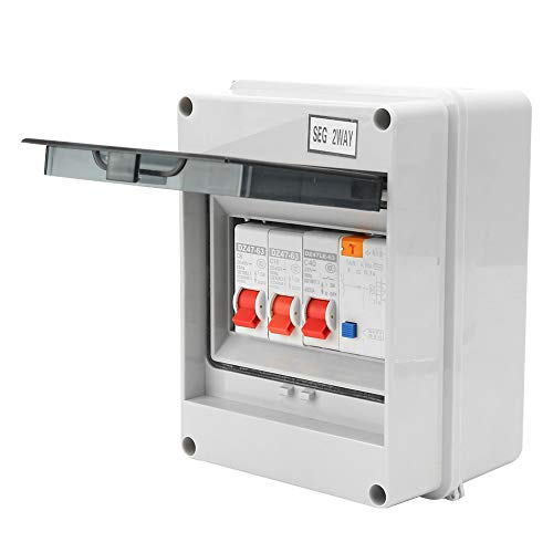 Dioche Mini Stroomonderbreker, 2 Manier Stroomonderbrekers Garage Caravan Consument Unit 40A 30mA RCD 2MCB 6A+16A