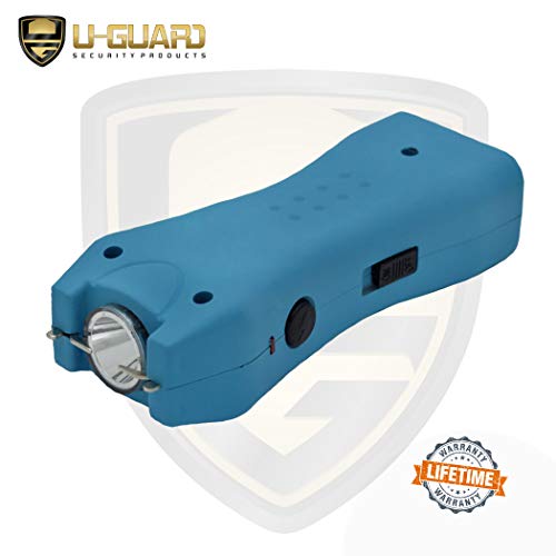 Pocket Stun Gun Flashlight Pepper Spray Kit. Includes Mini Stun Gun Flashlight & .5 Oz Keychain Oc Cs Self Defense Spray. Powerful Weapons Compact Mini Stun Gun For Women Or Men. (Blue) #TOP7