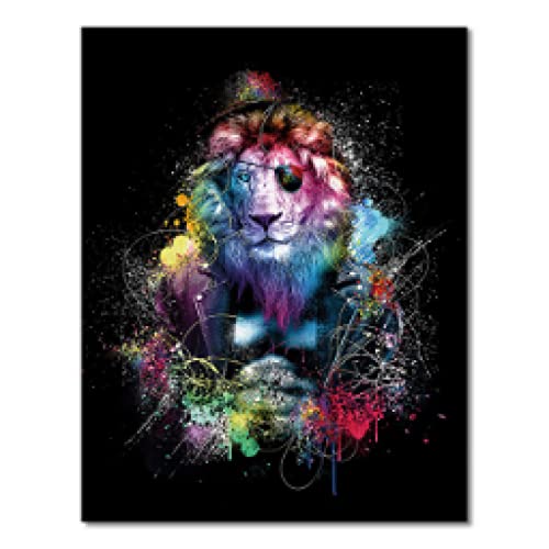 Toile graffiti art abstrait animal fumeur impression haute définition