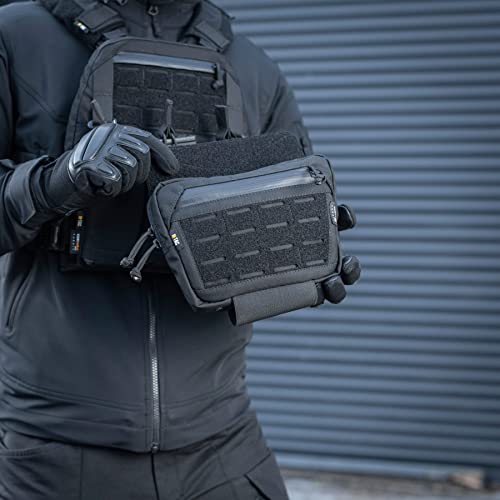 M-Tac Elite Dangler Pouch Large - Tactical Drop Down Utility Pouch With Hook & Loop Carrying - Dump Tool Pouch Carrying Kit Lower Bag (Black) #TOP2