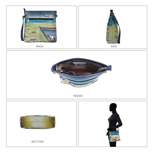 Anna by Anuschka Women’s Original Hand-Painted Leather Medium Shopper Crossbody4