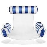 CNMTCCO Luftmatratze Pool Erwachsene, 3 in 1 Aufblasbare Wasserhängematte Pool mit Netz, Premium Schwimmsessel & Pool Spielzeug, Faltbar Pool Zubehör für Urlaub, Strand & Schwimmbad