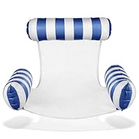 CNMTCCO Luftmatratze Pool Erwachsene, 3 in 1 Aufblasbare Wasserhängematte Pool mit Netz, Premium Schwimmsessel & Pool Spielzeug, Faltbar Pool Zubehör für Urlaub, Strand & Schwimmbad