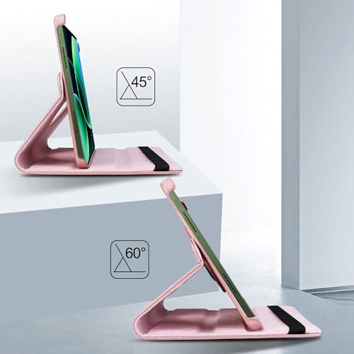 Image of TGK 360 Degree Rotating Flip Cover Case for Xiaomi Mi Pad 8 /8 Pro /Mi Pad 7 /7 Pro 11.2 inch Tablet (Rose Gold)