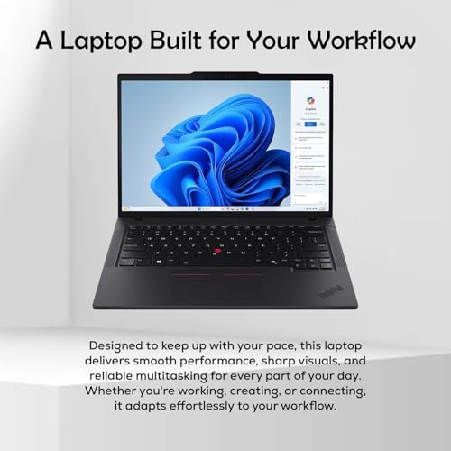 Image of Lenovo ThinkPad T14 Gen 5 AI Business Laptop 14.0 inch IPS FHD+ (Intel Core Ultra 7 155U(>i7-13700H), 32GB DDR5, 1TB SSD, Copilot, Backlit KB, Fingerprint, 2 Thunderbolt 4, 5MP Webcam, DKZ Hub, Win11P)