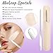 3 Pcs Makeup Spatula,Foundation Cosmetic Spatula,Stainless Steel Facial Beauty Spatulas Tiny Face Professional Makeup Palette Mixer Face Cream Applicator Mixing Tool for Even Application Double Edged