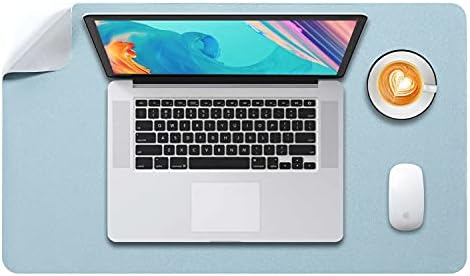 Extended Mouse Pad Mat XXL Desk Pad Large Desk Mat DOBAOJIA 35.4" X 16.9" Desk Blotter Writing Pad for Laptop/Office/Home, PU Leather Waterproof +Suede Non-Slip 90 x 43cm (Dark Green)