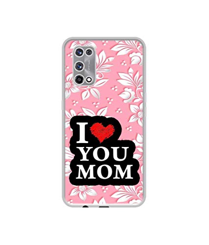 Image of I Love Mom Design Printed Silicon Soft TPU Back Case Cover for Realme X7 Pro
