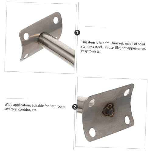 Soportes de pasamanos de acero inoxidable LALAFINA para escaleras en villas y baños pack de 4 4