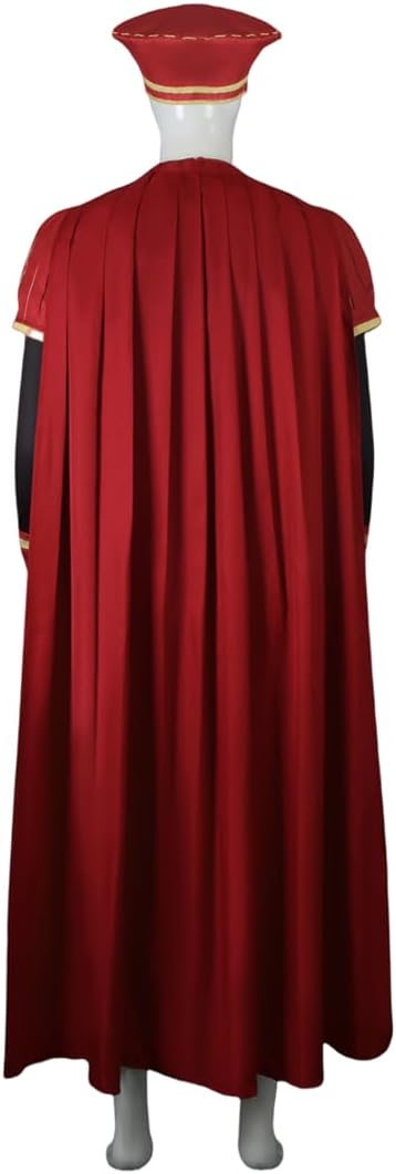 Lord Farquaad Costume Halloween Lord Farquaad Cosplay Red Cloak Top Costumes Robe Cape Clothes Full Set - Image 5