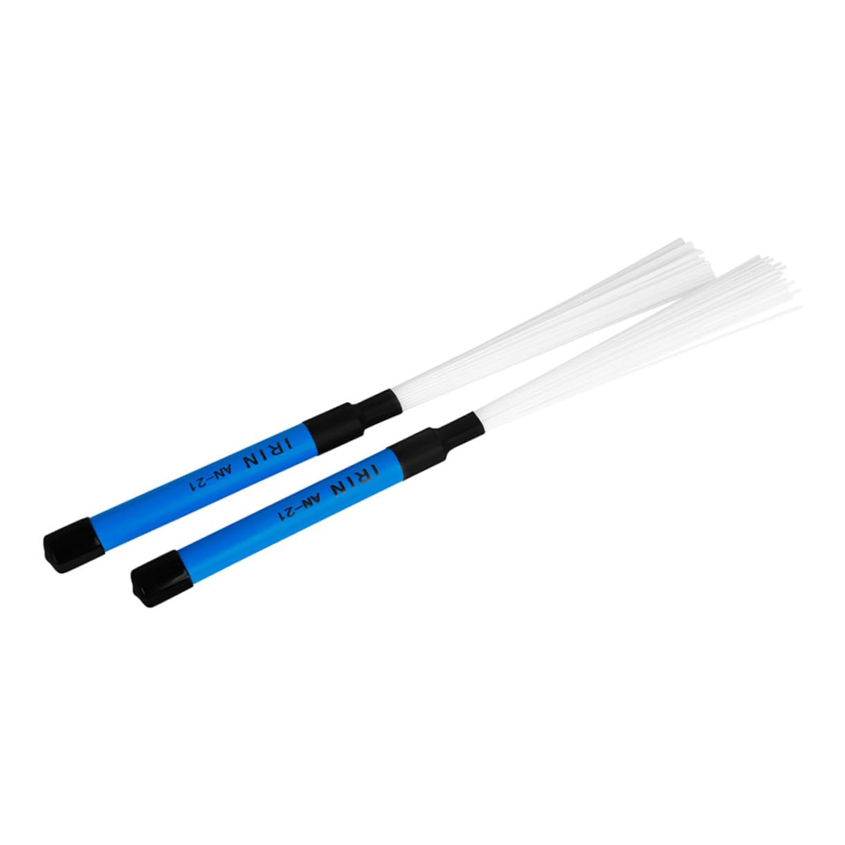 ibasenice Beginner Drum Set Accessory 1 Pair Nylon Drum Brushes Abs Handle for All Percussion Instruments