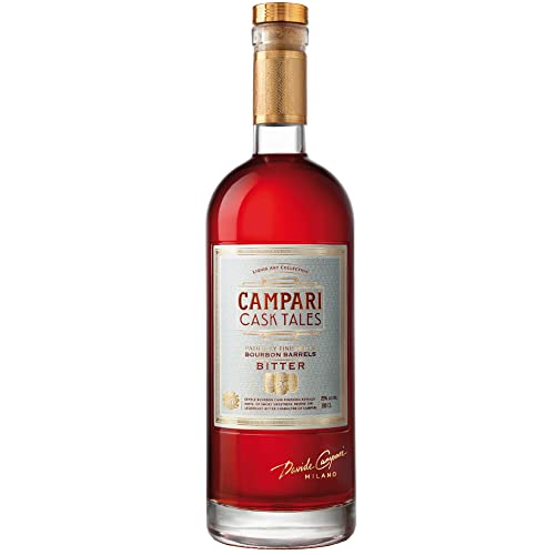 Campari Cask Tales 25% Vol. - Campari-Kräuterprofil mit fruchtig, süß cremigem Bittergeschmack - gereift in Bourbonfässern - 1,0 l