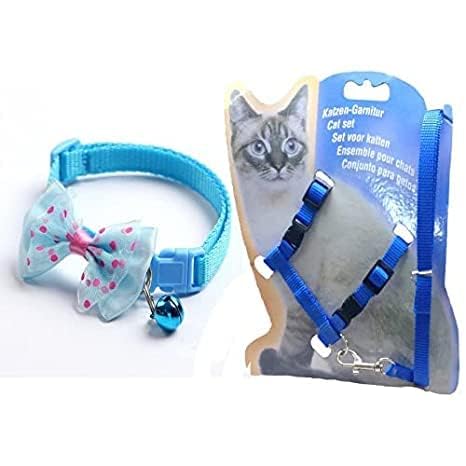 BohoBark 1Pc Cat Collars with Bow Tie and Bell 1Pc Cat Body Harness Leash Nylon Set 10mm Adjustable Puppy Kitten Or Certain Puppies Necktie Collar, Pack of 2 (Multi-Color) (B0C8B67HF9) Amazon Price History, Amazon Price Tracker