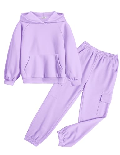Image of Arshiner 2 Pieces Girls Outfits Fall Sweatsuits Sweatshirts and Sweatpants