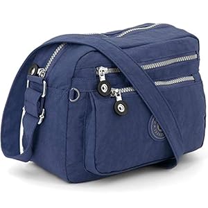 Kleine Schultertasche aus Wasserabweisendes Nylon – Handtasche für Damen & Mädchen – Crossbody Bag – Leichte Umhängetasche
