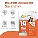 CLAWGUARD Protection Tape Sheets – 10 XL (17x12 in) Pet Scratch Protectors – Door Scratch Protector Dog & Cat – Couch Protector from Cat Claws