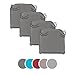 Produktbild sleepling Sitzkissen Outdoor 4er Set, Stuhlkissen 44x47 cm, Auflage Stuhl, Sitzauflagen Gartenmöbel, Made in EU, Eckbänder, Bezug abnehmbar und waschbar, 6 cm dick, anthrazit grau