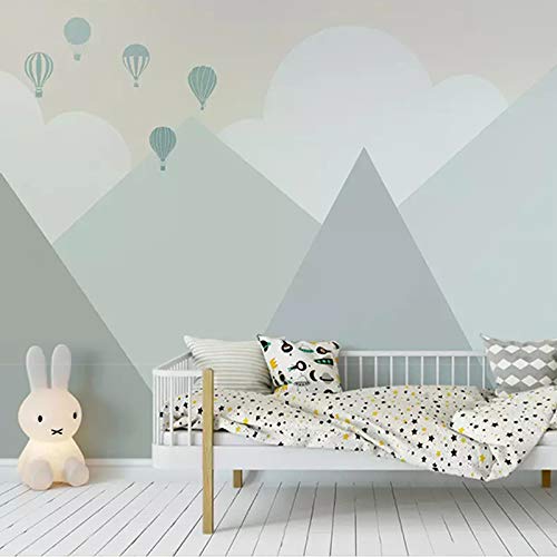 XLMING Graue Kinderzimmer Tapete Mädchen Schlafzimmer Cartoon Tapete